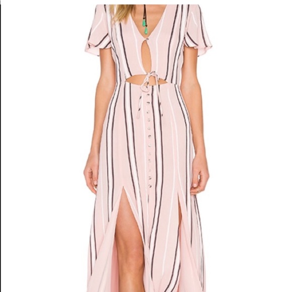 Privacy Please Striped Maxi Stylish Dress - Picture 2 of 5